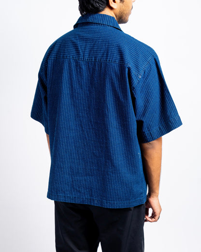 Indigo Pinstripes Work Shirt