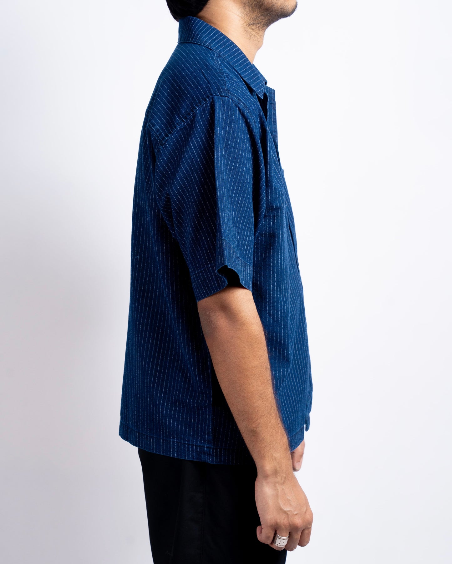 Indigo Pinstripes Work Shirt